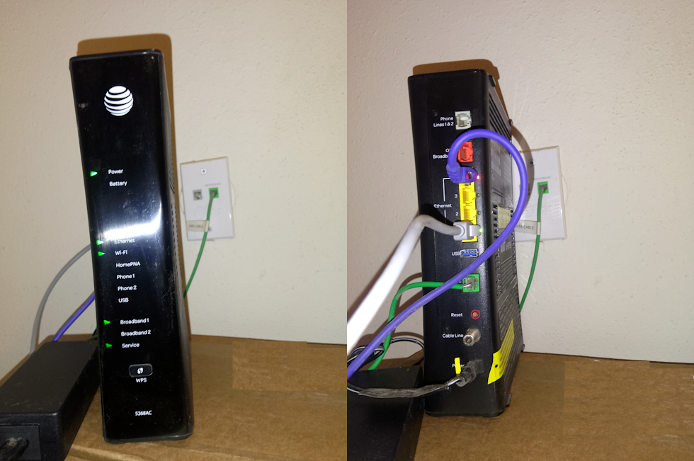 AT&T 5268AC router-modem gateway wifi