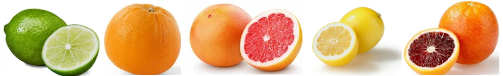 Lemon. Orange. Grapefruit. Lemon. Blood Orange.