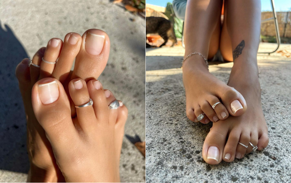 Natural pedicure toenails