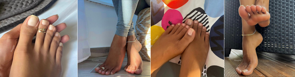 Ebony natural toenails.