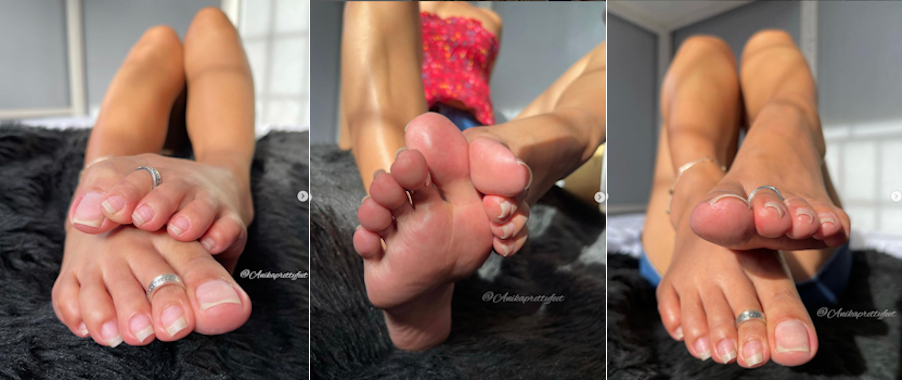 Natural pedicure toenails.