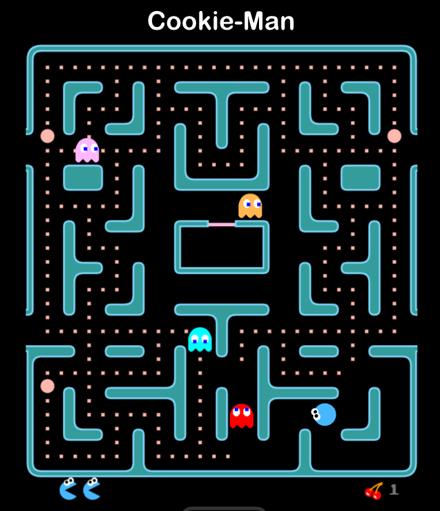 Cookie-Man Pac-Man game