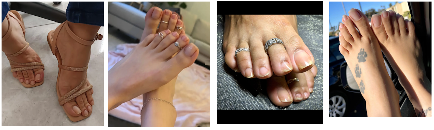 Healthy, natural toenails.
